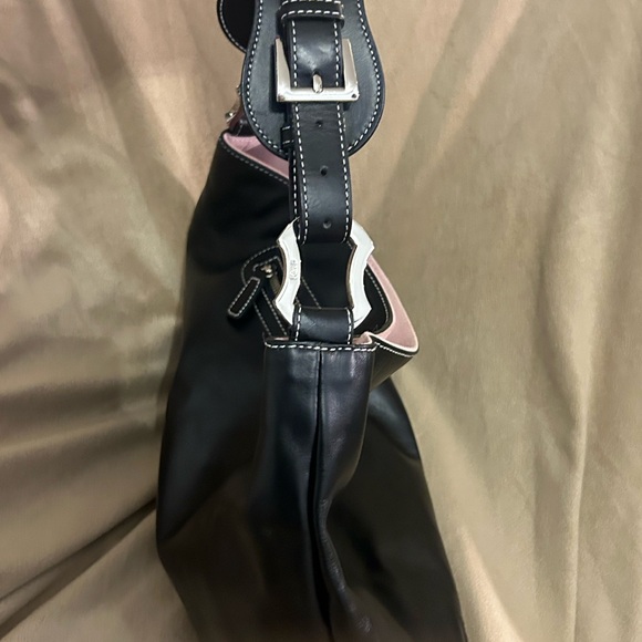 Tess Loriani, Milano New Leather & Suede Shoulder Handbag Cool Silver Hardware - Picture 12 of 16